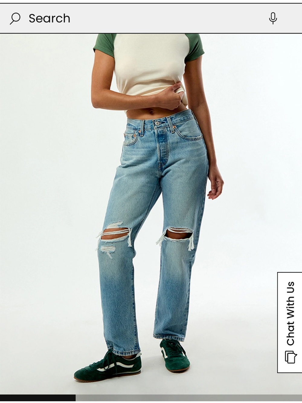 Levi's Light Blue Distressed Boyfriend Jeans